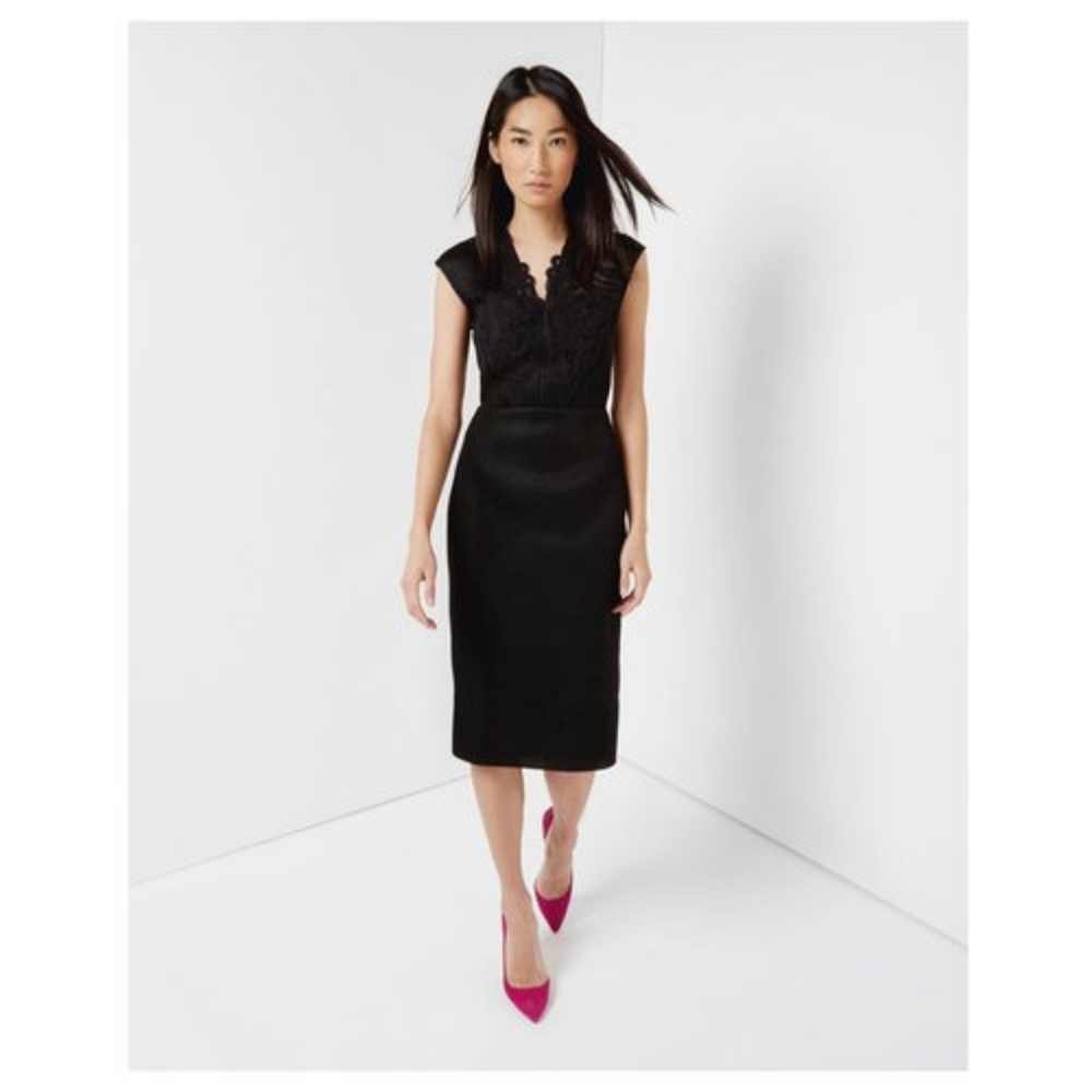 Ted Baker Black mesh and lace Ted Baker dress size 2